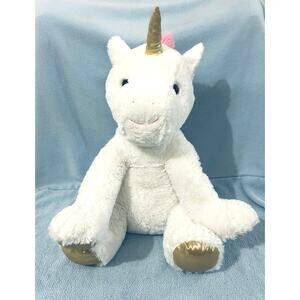 White/ pink/ gold Plush Unicorn - 20 inches